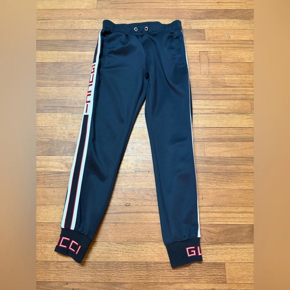 Gucci gucci side logo knit casual pants